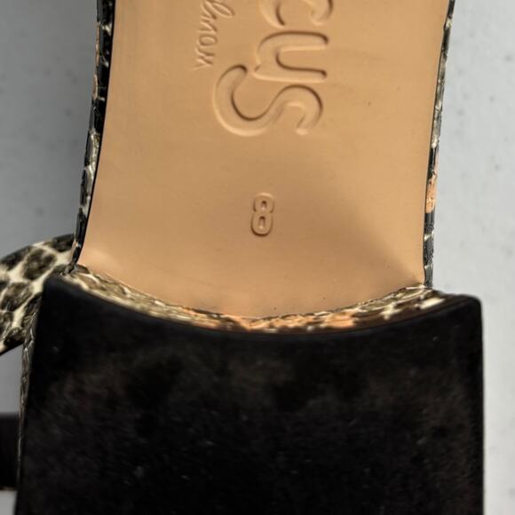 Circus by Sam Edelman Jade Peach Multi Snake Print Ankle Strap Sandal Size 8 - Picture 6 of 7